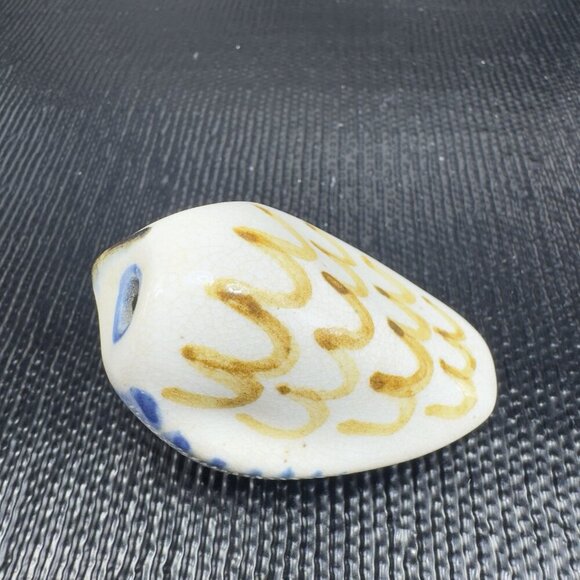 Vintage Hand Made Folk Art Stoneware Pottery Little Bird Figurine Artist Marked - Picture 10 of 11